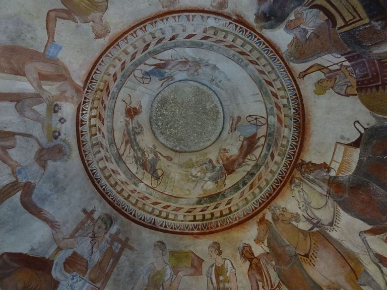 Poslikava stropa v grobnici